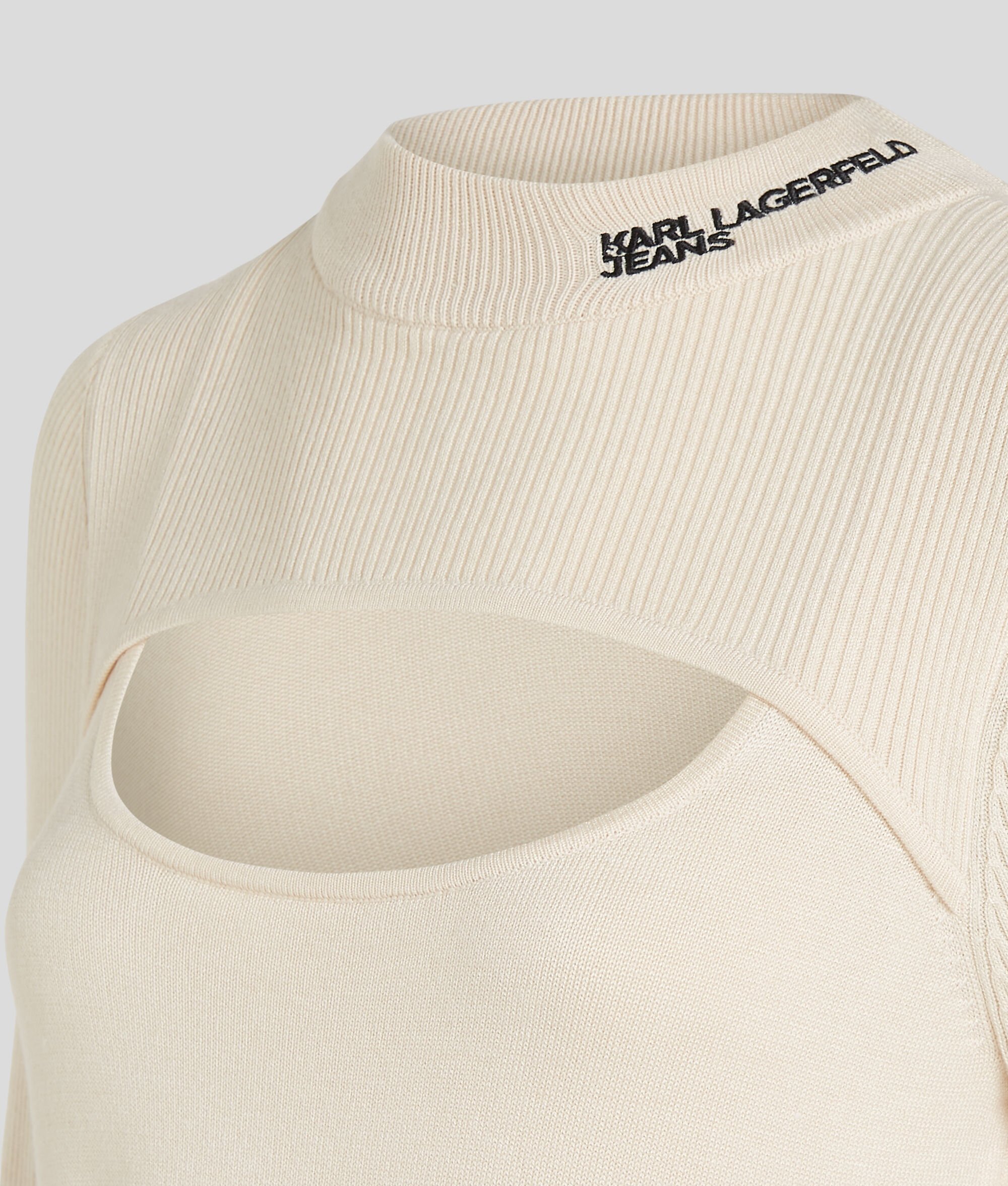 (image for) High-Quality KLJ CUTOUT MOCK NECK JUMPER